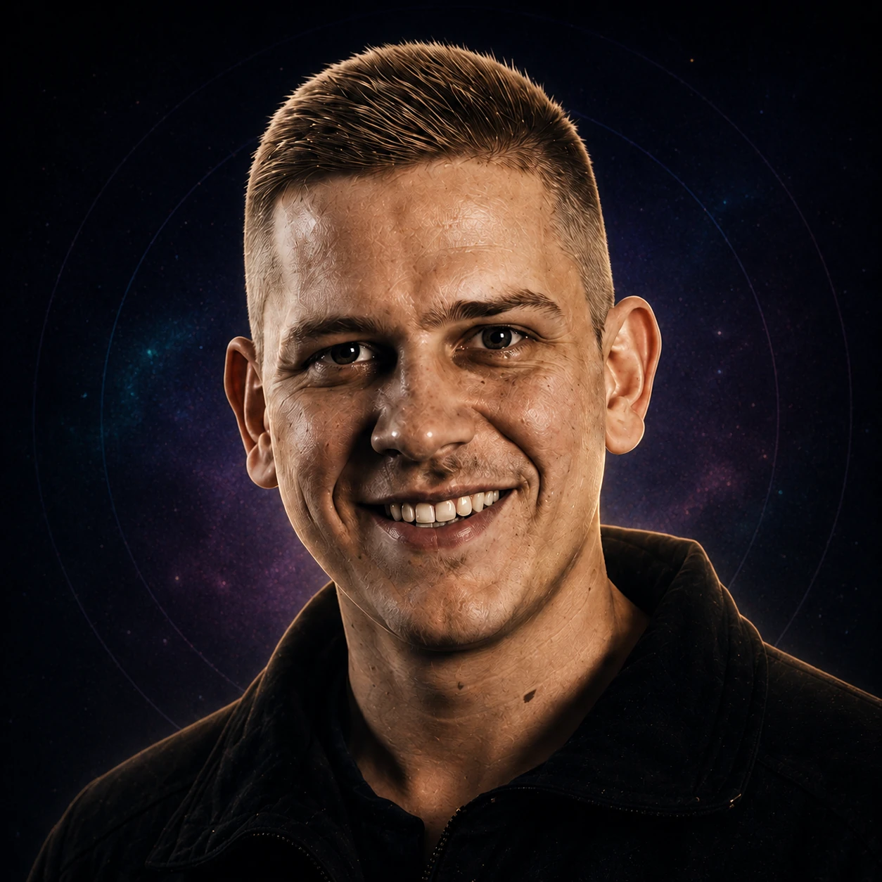 Kosmisches Porträt von Patrick Wirth als ÆONIC
