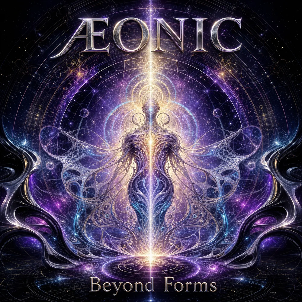 Violett-goldenes ÆONIC Beyond-Forms-Cover