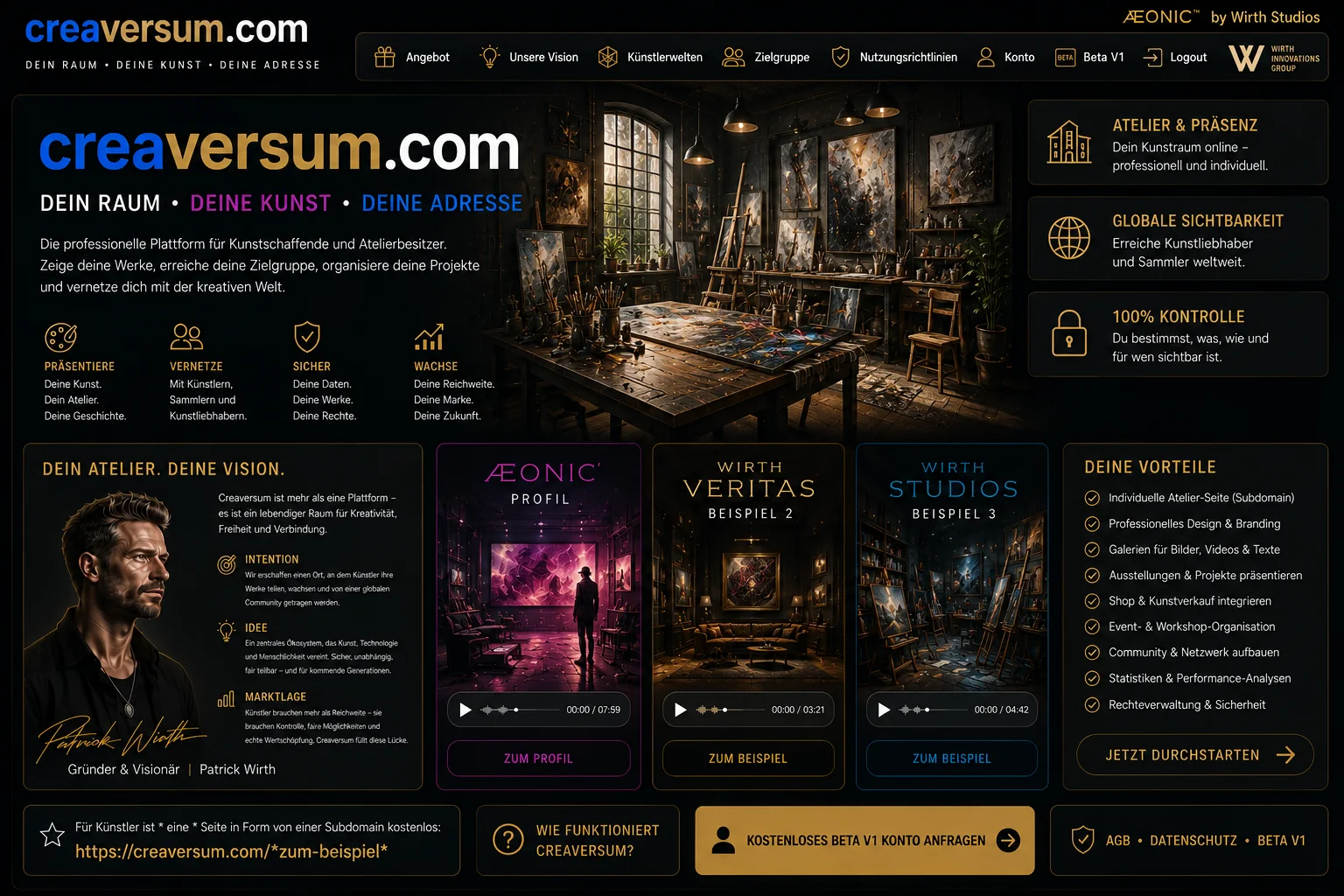 Creaversum Atelierwelt für Malerei
